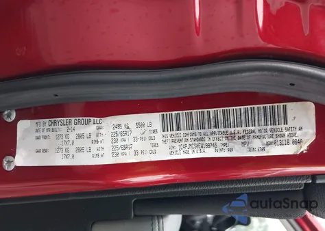 2014 Jeep Cherokee Latitude z USA, uszkodzony, nr VIN 1C4PJMCS0EW198745